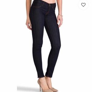 J BRAND 13.5” WAIST Women's Skinny Jeans, Dark Blue, Size 26.